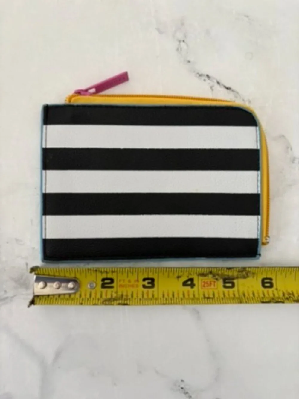 Sephora Mini Makeup Bag or Coin Purse Wallet Black and White Stripes